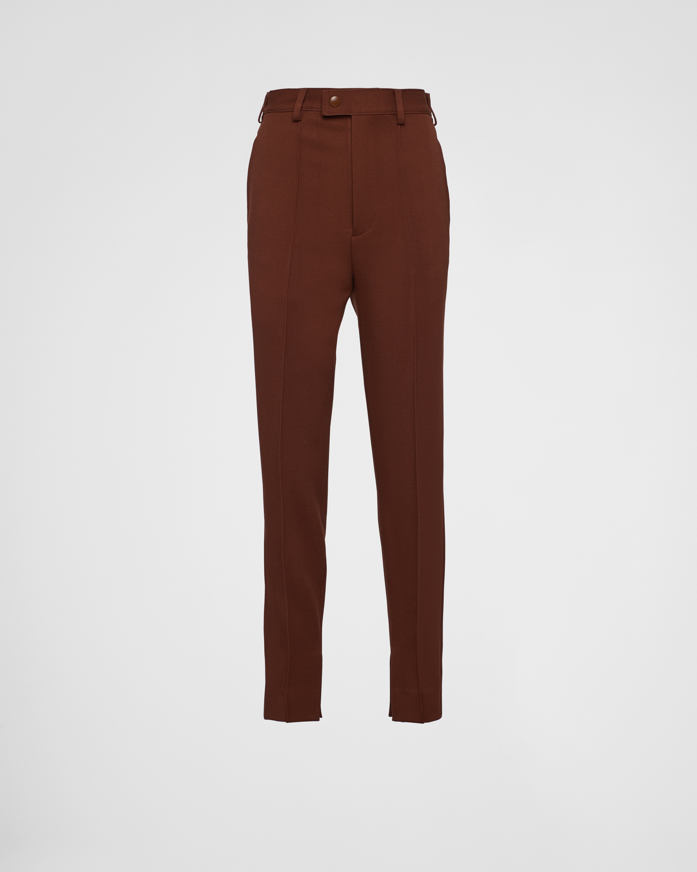 Tobacco Stretch Natté Pants | PRADA