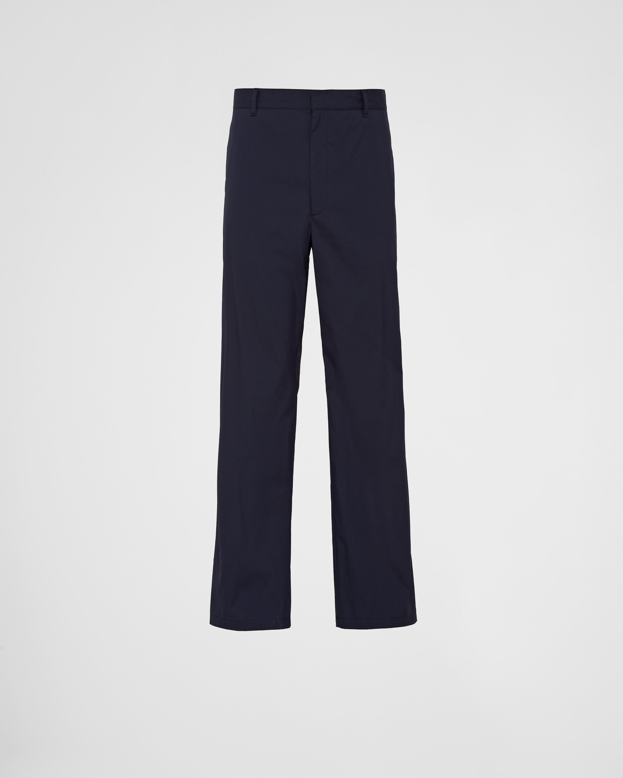 Prada Stretch Poplin Pants In Blue