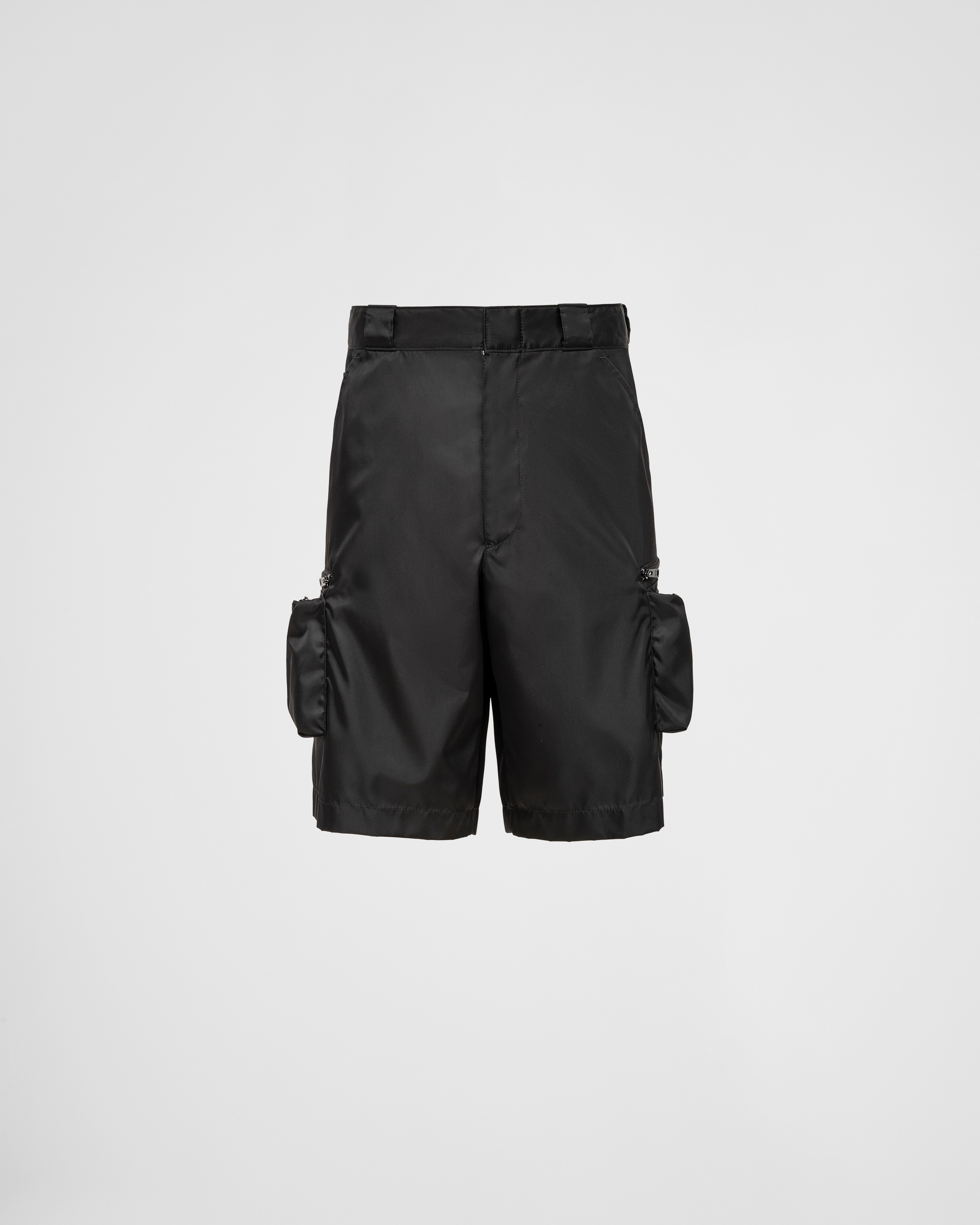 Shop Prada Re-nylon Bermudas In Black