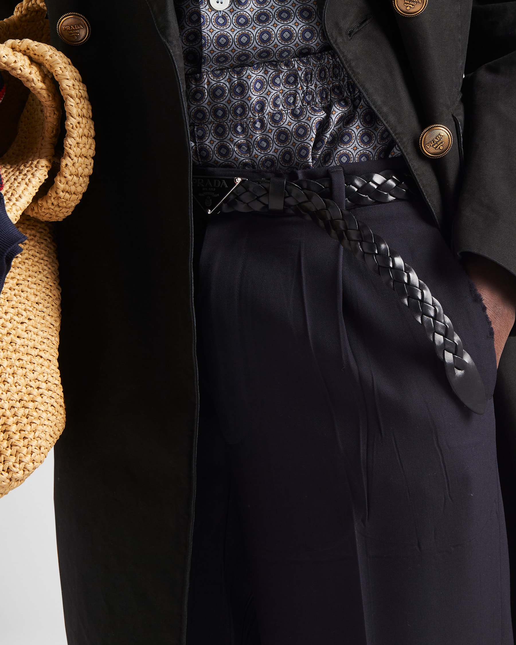 PRADA crepe wool trousers