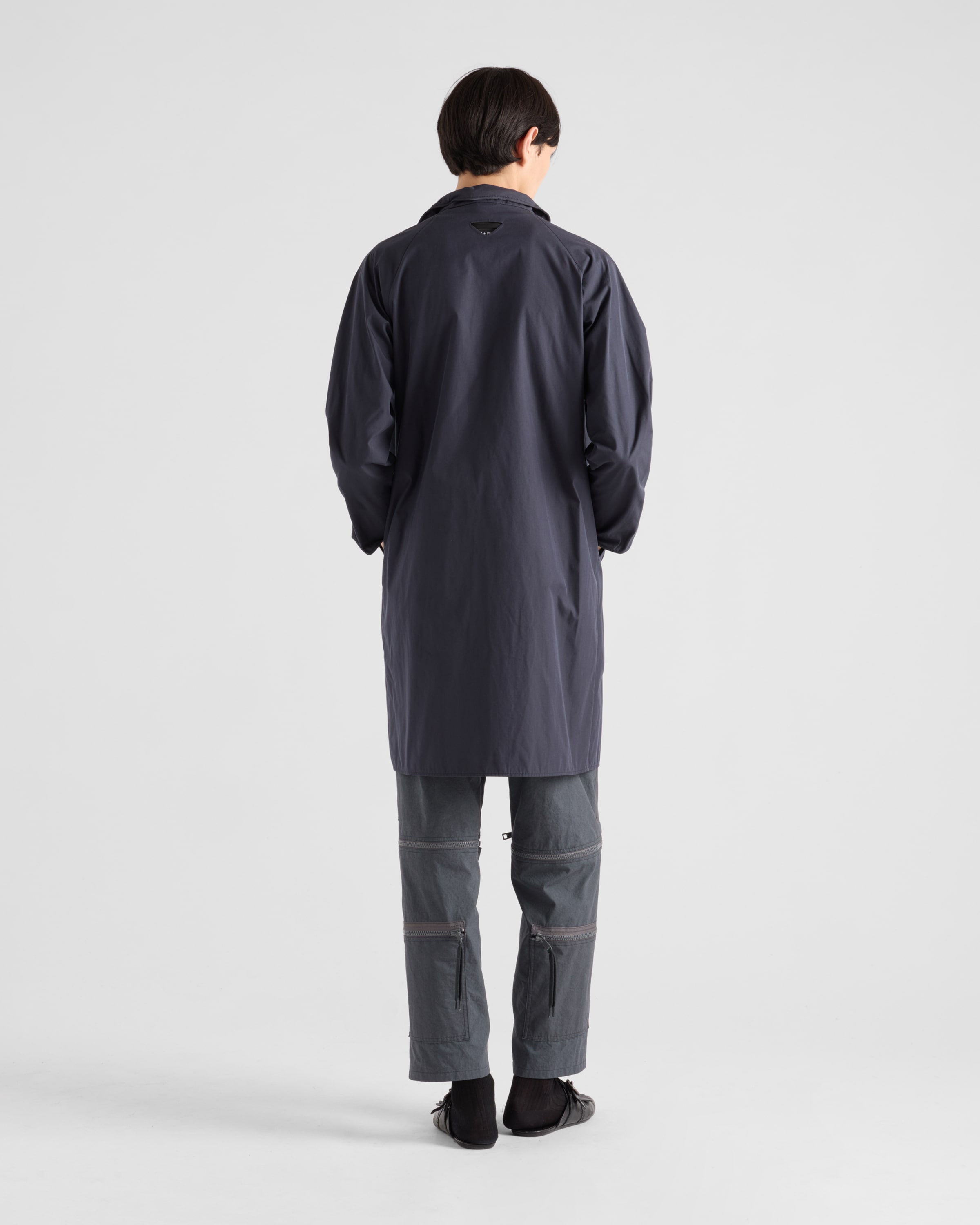 Lead Gray Modular cotton pants | PRADA