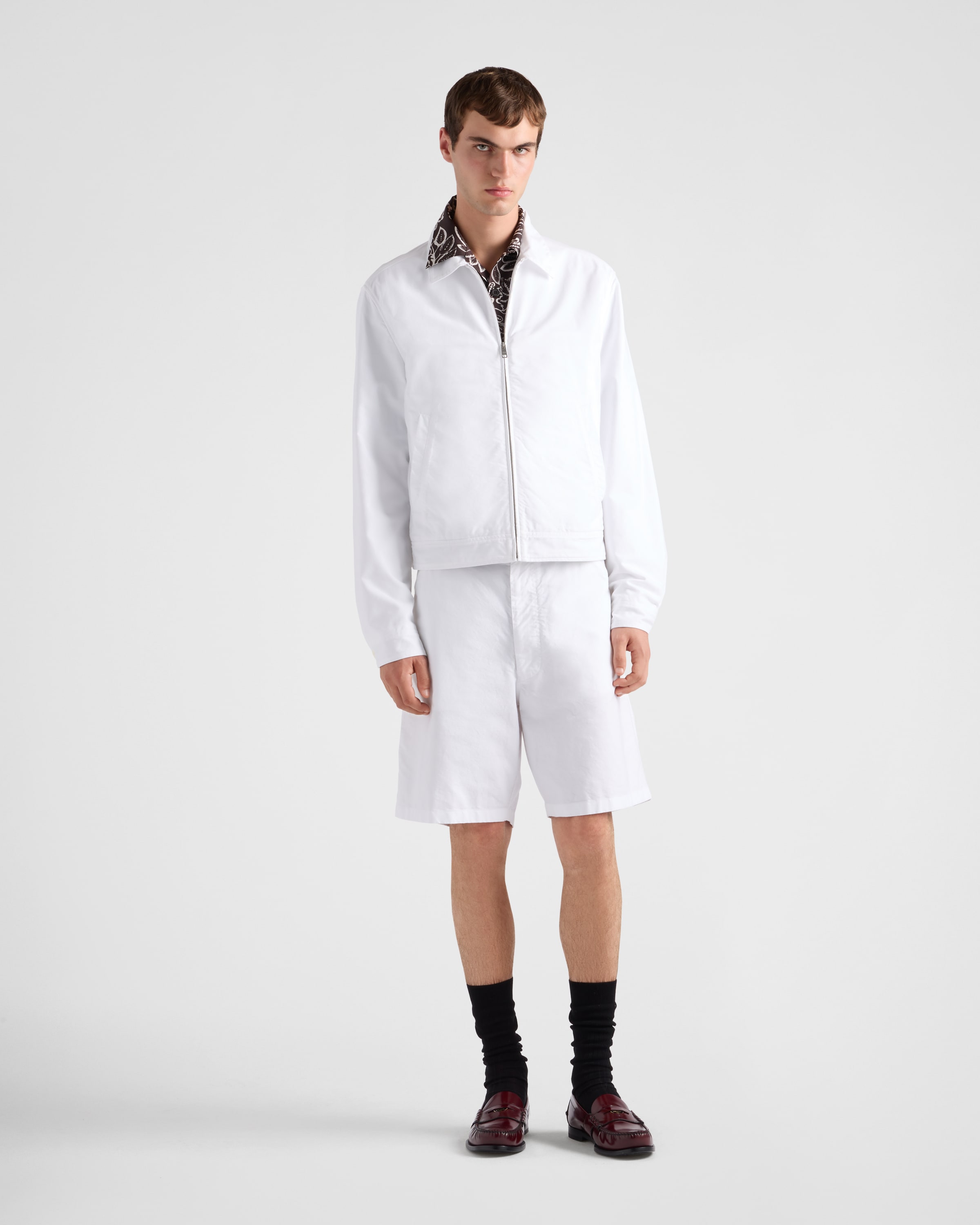 White Cotton Bermudas | PRADA