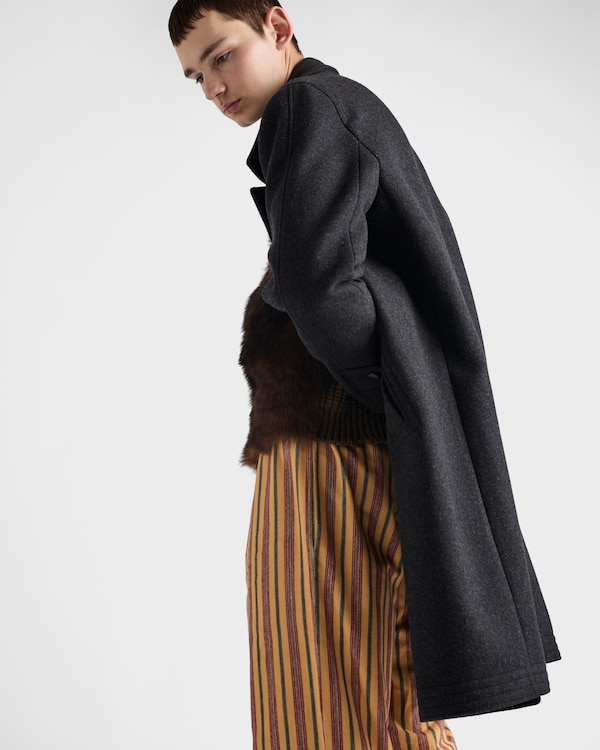 Pantalones de algodón a rayas - Cognac/Rojo Pantalones de algodón a rayas - Cognac/Rojo