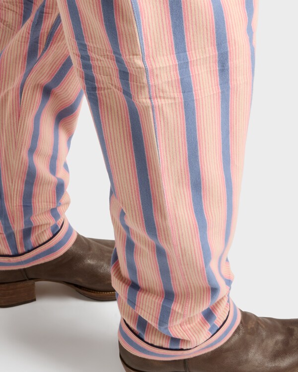 Striped cotton pants - Blue/Alabaster Pink Striped cotton pants - Blue/Alabaster Pink