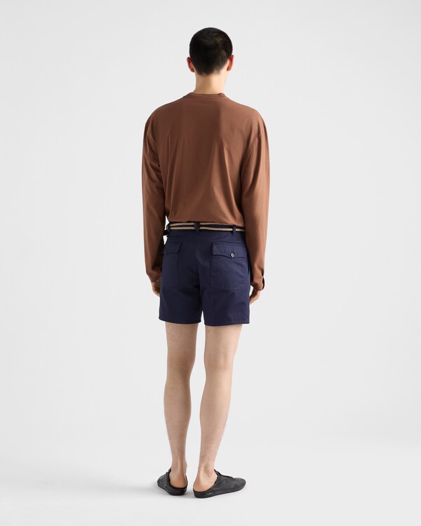 Cotton Bermudas - Navy Cotton Bermudas - Navy