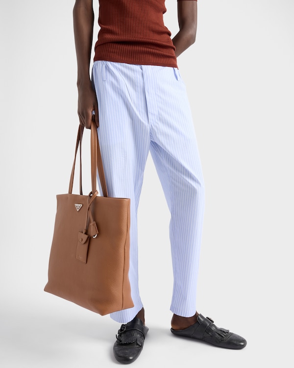 Pantalon en coton rayé - Bleu/Blanc Pantalon en coton rayé - Bleu/Blanc