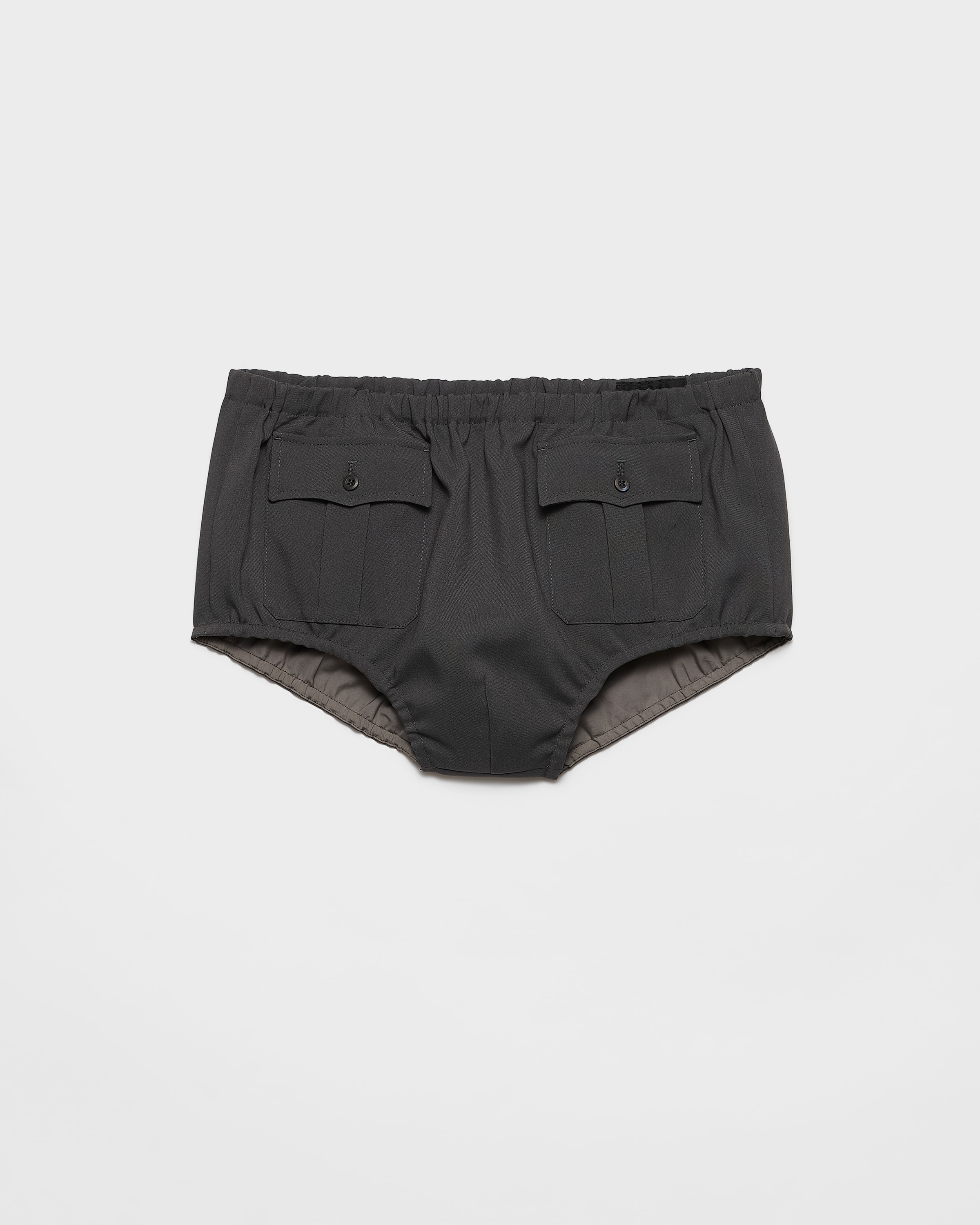 Iron Gray Technical Fabric Shorts | PRADA