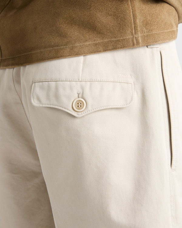 コットン バミューダショーツ - ライムストーン コットン バミューダショーツ - ライムストーン