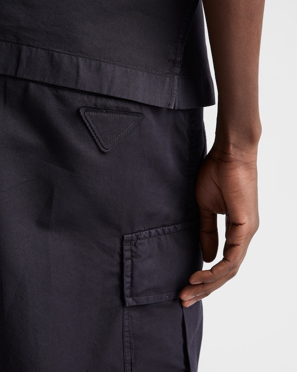 برمودا من القطن والحرير - أزرق برمودا من القطن والحرير - أزرق