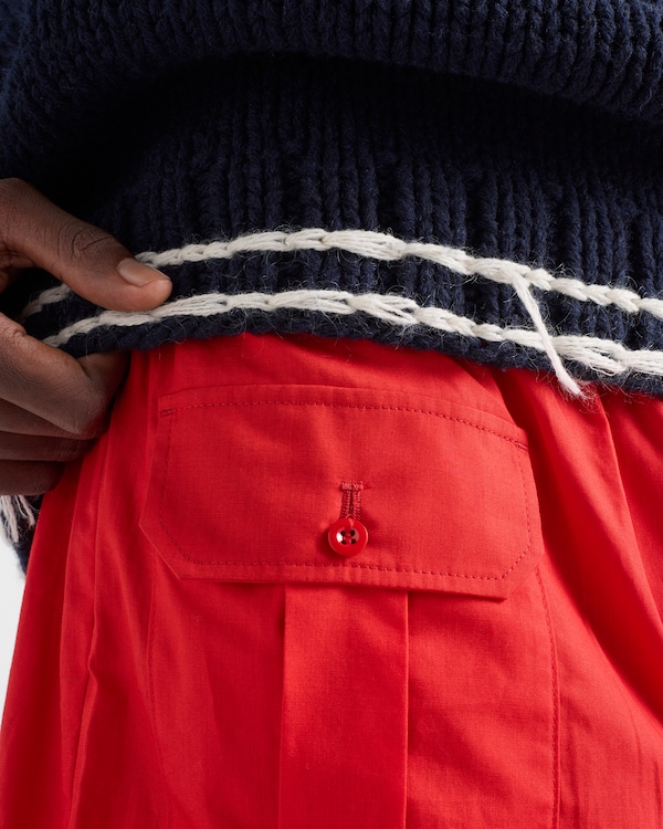 Bermuda en popeline de coton - Rouge Bermuda en popeline de coton - Rouge
