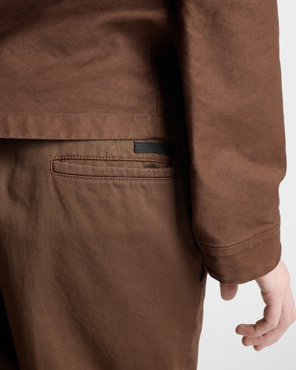 Cotton gabardine pants - Tobacco Cotton gabardine pants - Tobacco