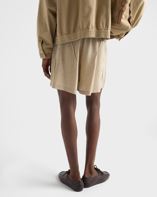 Silk Bermudas - Limestone Silk Bermudas - Limestone