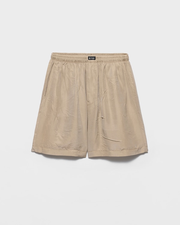 Silk Bermudas - Limestone Silk Bermudas - Limestone