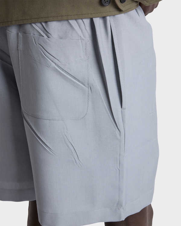 Mohair wool Bermudas - Cloudy Gray Mohair wool Bermudas - Cloudy Gray