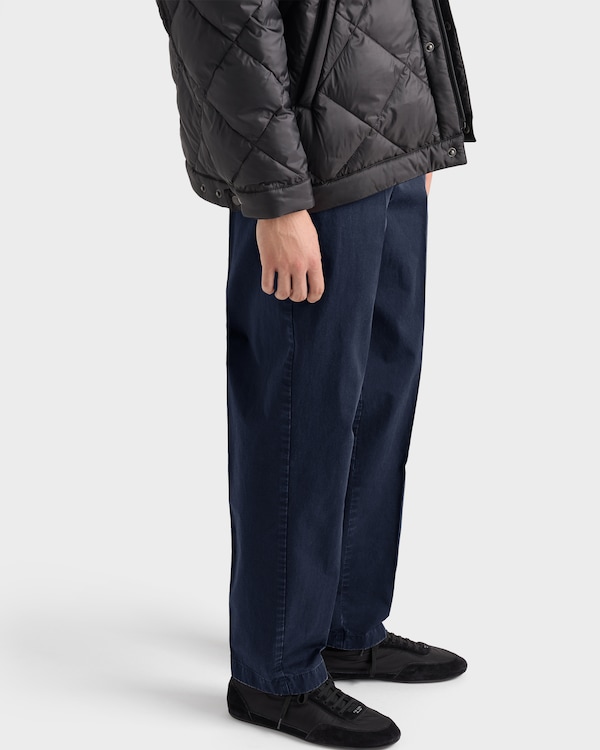 Garment-dyed cotton pants - Navy Garment-dyed cotton pants - Navy