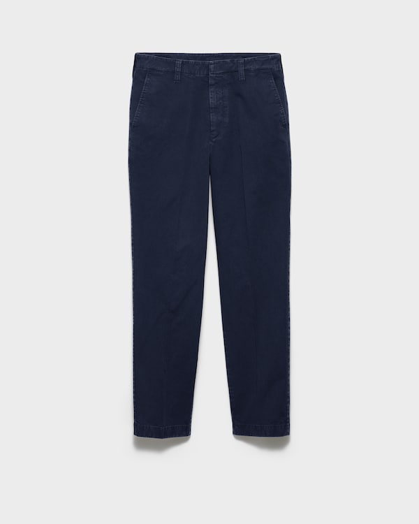 Garment-dyed cotton pants - Navy Garment-dyed cotton pants - Navy