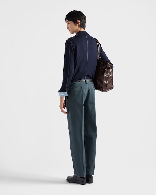 Garment-dyed cotton pants - Bottle Green Garment-dyed cotton pants - Bottle Green