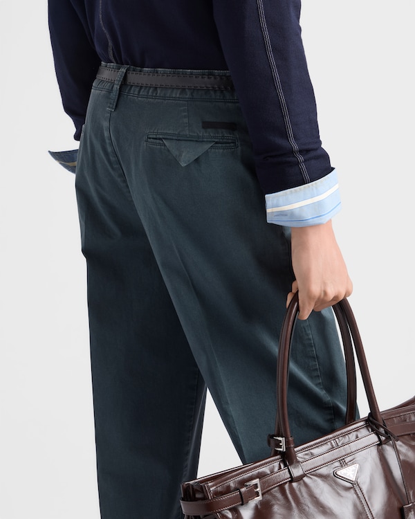 Garment-dyed cotton pants - Bottle Green Garment-dyed cotton pants - Bottle Green