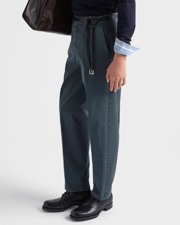 Garment-dyed cotton pants - Bottle Green Garment-dyed cotton pants - Bottle Green