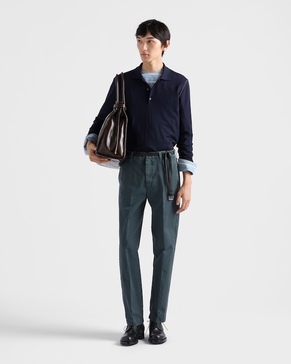Garment-dyed cotton pants - Bottle Green Garment-dyed cotton pants - Bottle Green