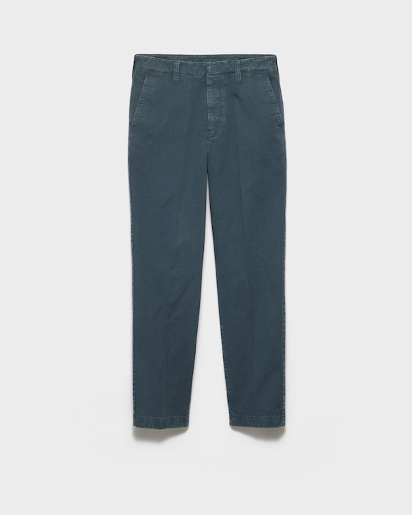 Garment-dyed cotton pants - Bottle Green Garment-dyed cotton pants - Bottle Green
