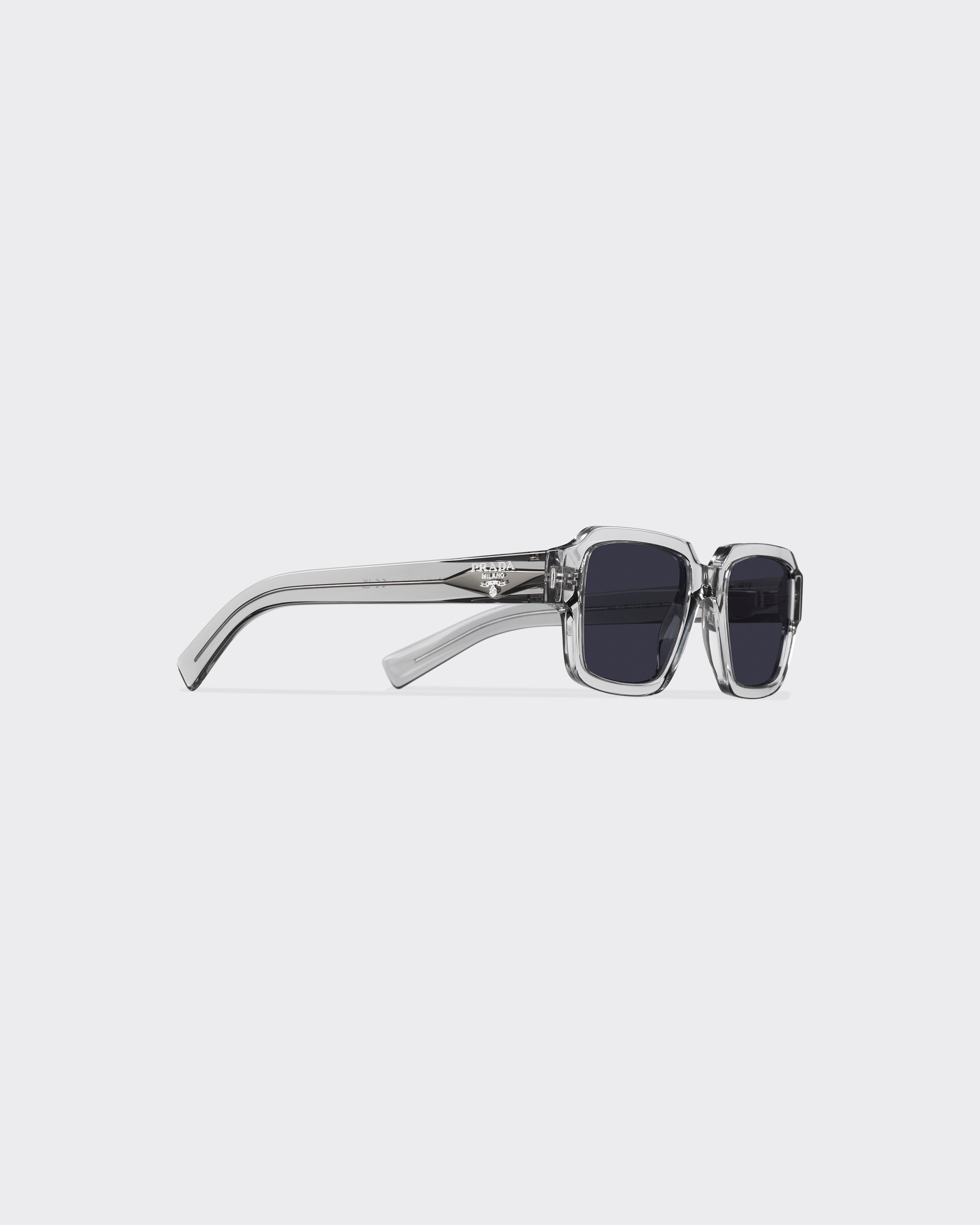 Crystal Carbon Lenses Sunglasses With Prada Logo PRADA