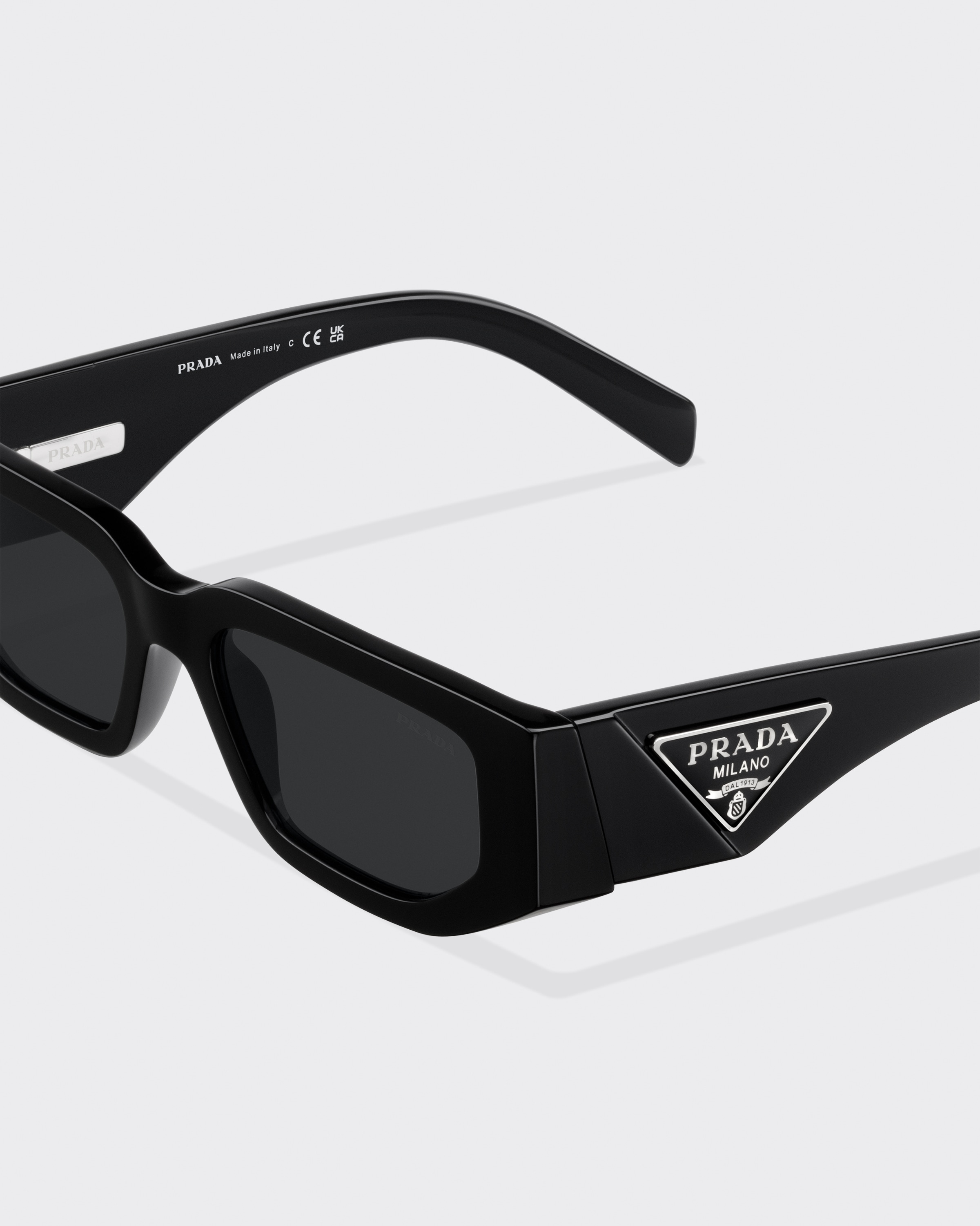 Slate Gray Lenses Sunglasses With Triangle Logo PRADA