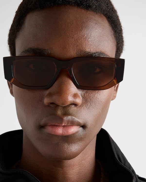 Sonnenbrille mit Triangolo-Logo - Schokoladenbraune Gläser Sonnenbrille mit Triangolo-Logo - Schokoladenbraune Gläser