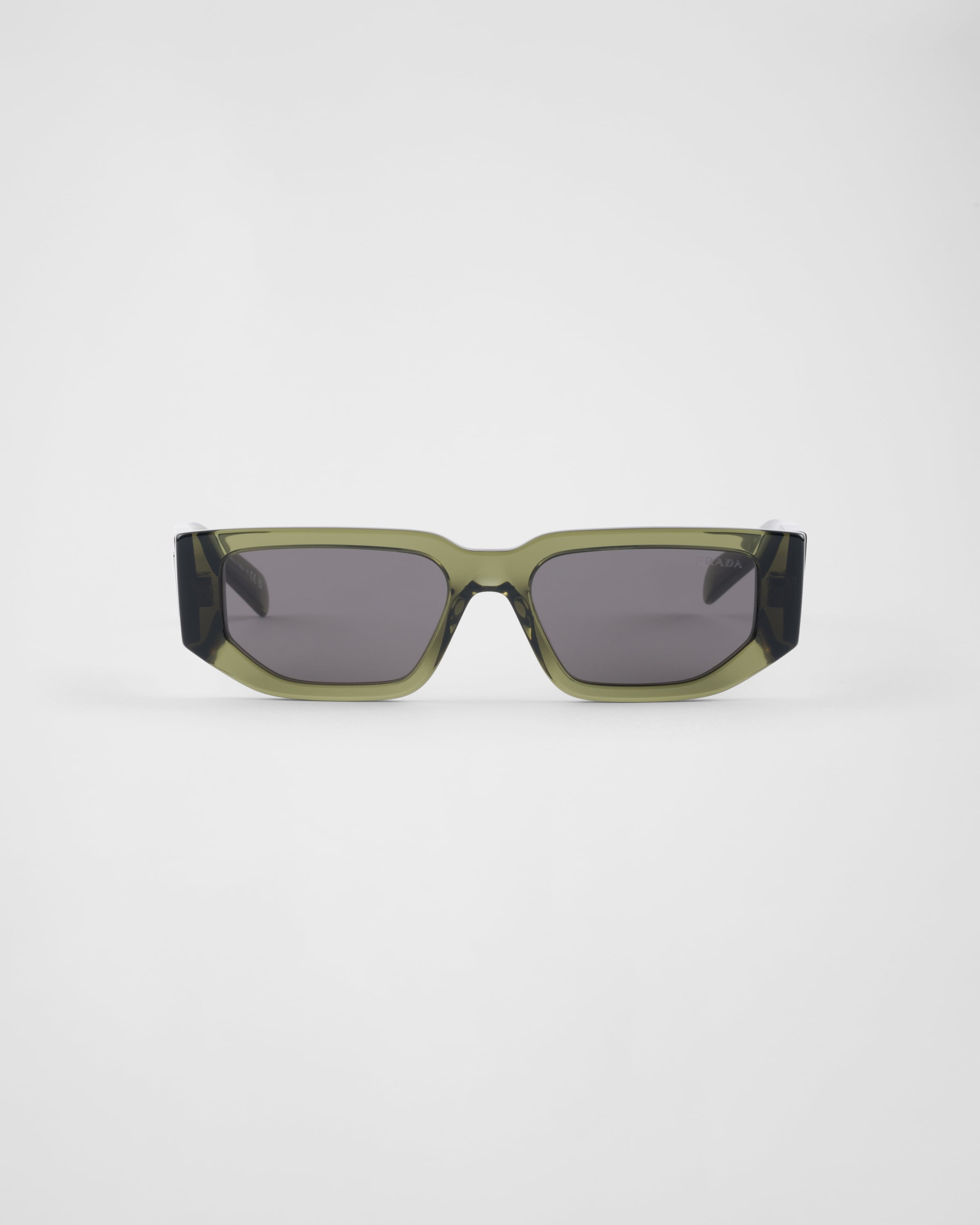 Prada Sunglasses With The Triangle Logo In Carbon Lenses