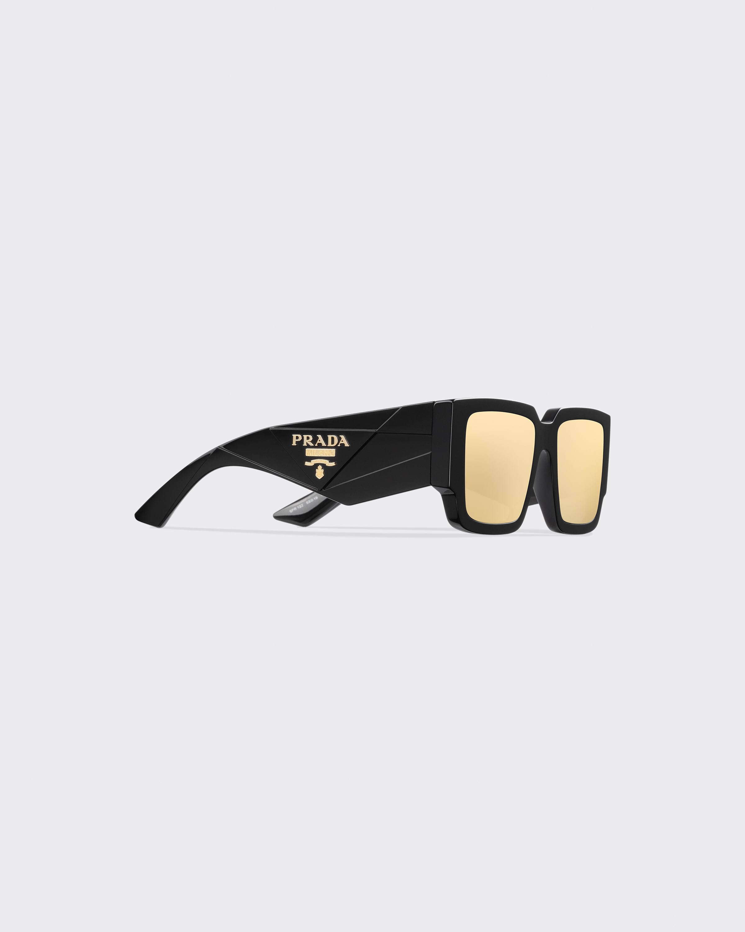 Mirrored Gold Lenses Sunglasses With Prada Logo PRADA