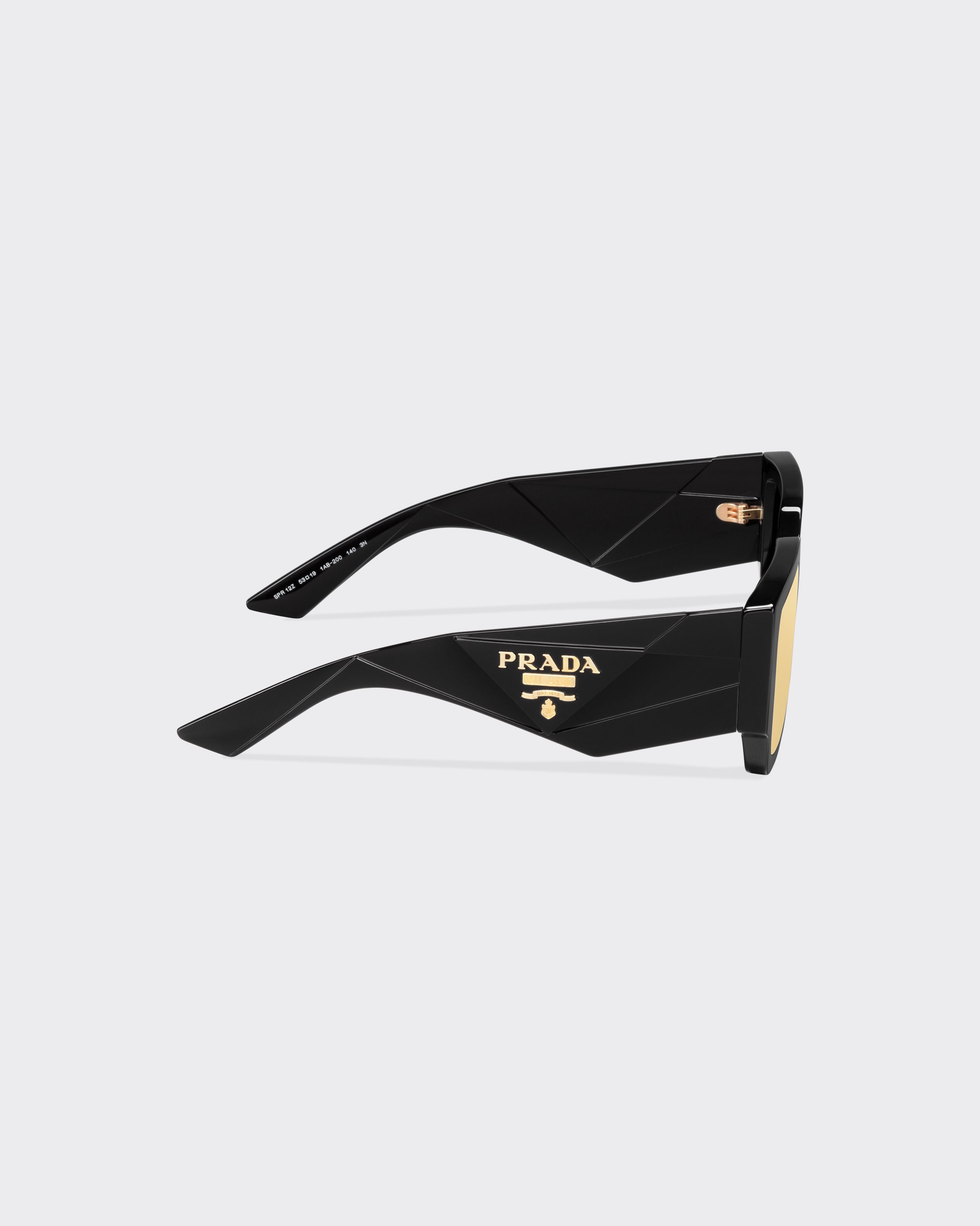 Prada black and gold sunglasses deals