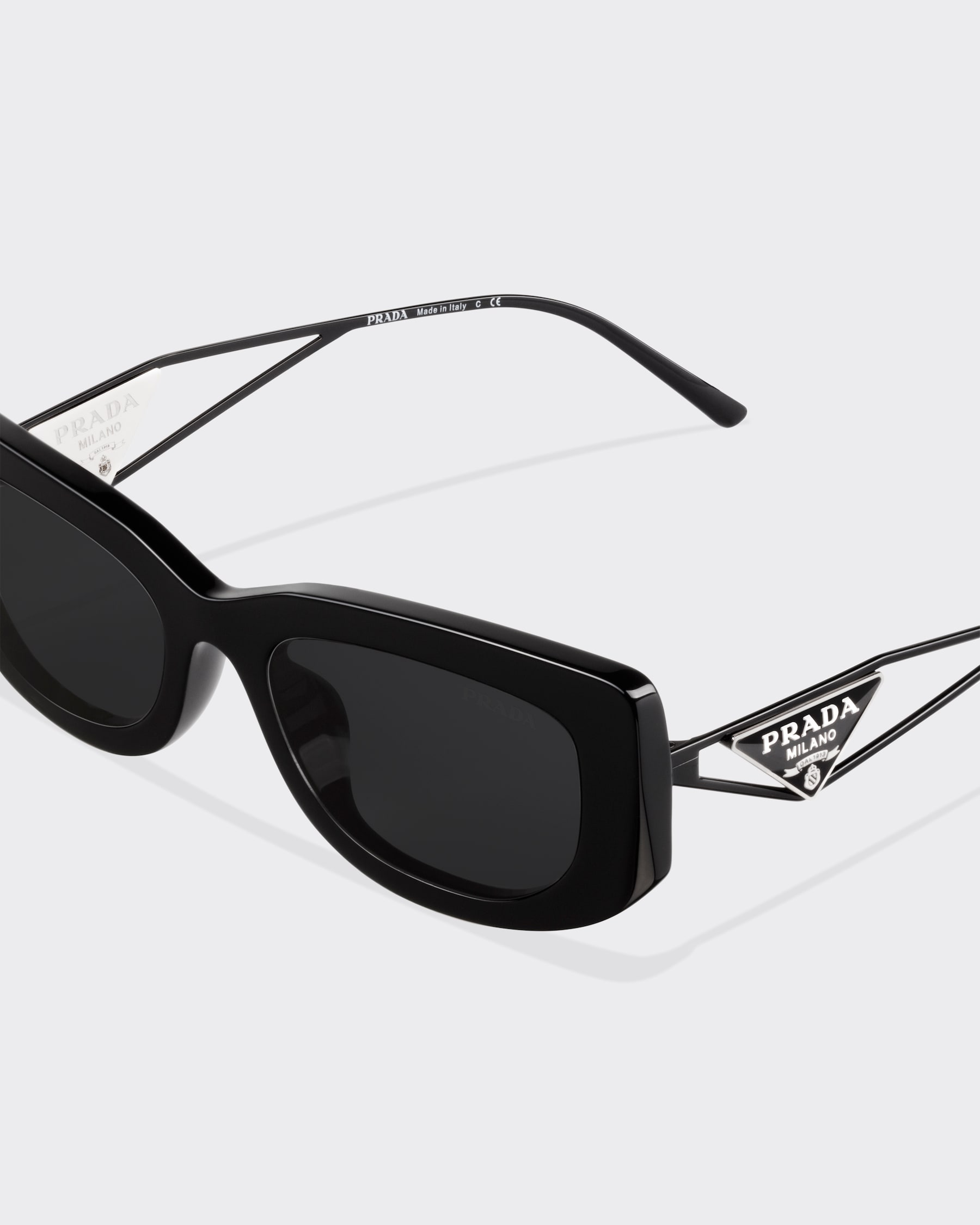 Slate Gray Lenses Sunglasses With Triangle Logo PRADA