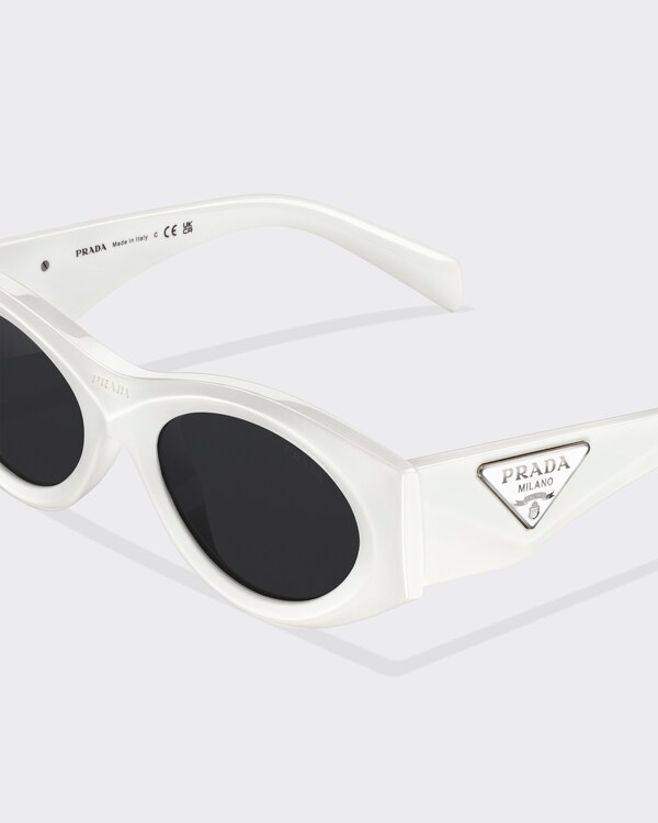 Slate Gray Lenses Sunglasses With Triangle Logo PRADA