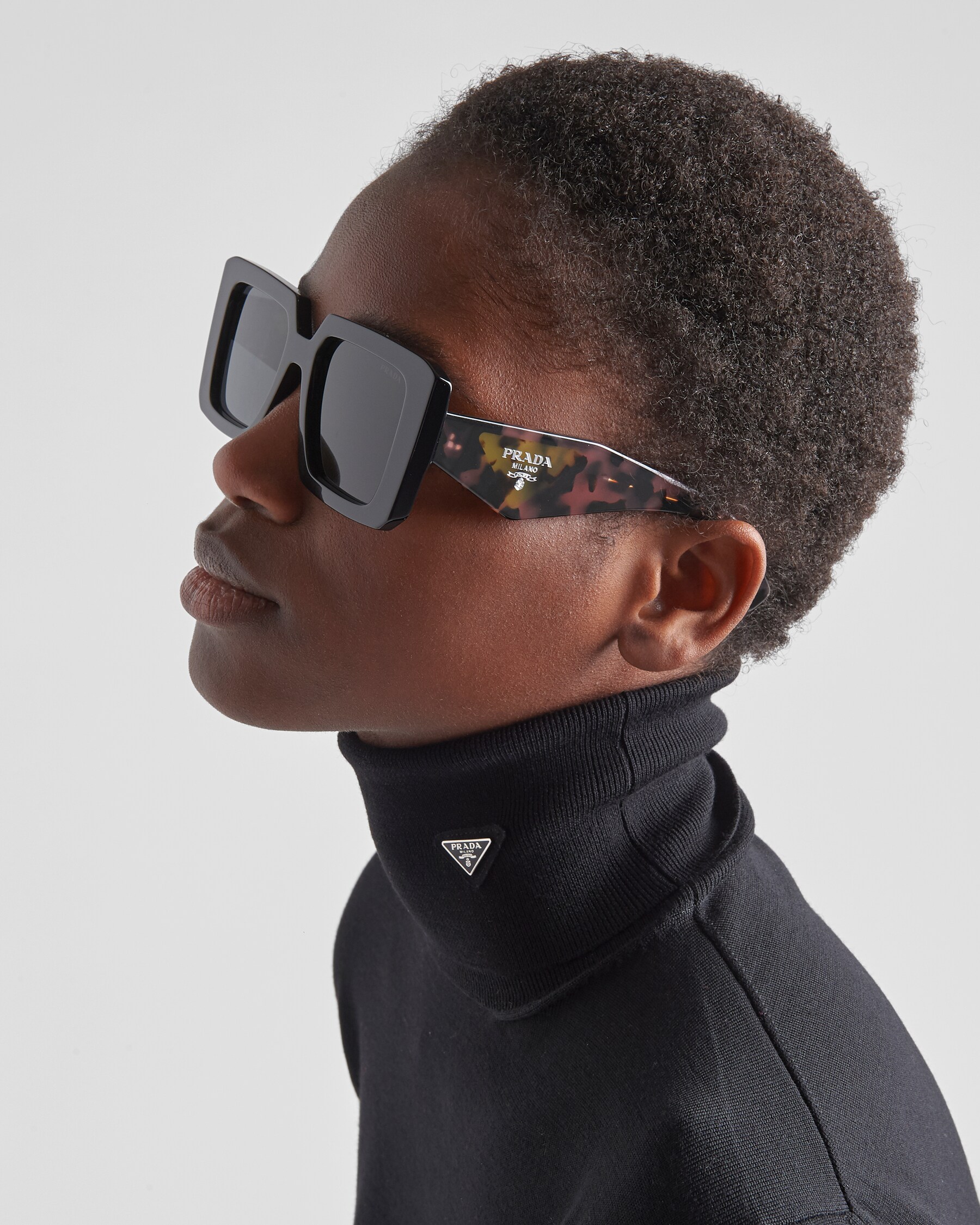 Slate Gray Lenses Sunglasses With Prada Logo PRADA