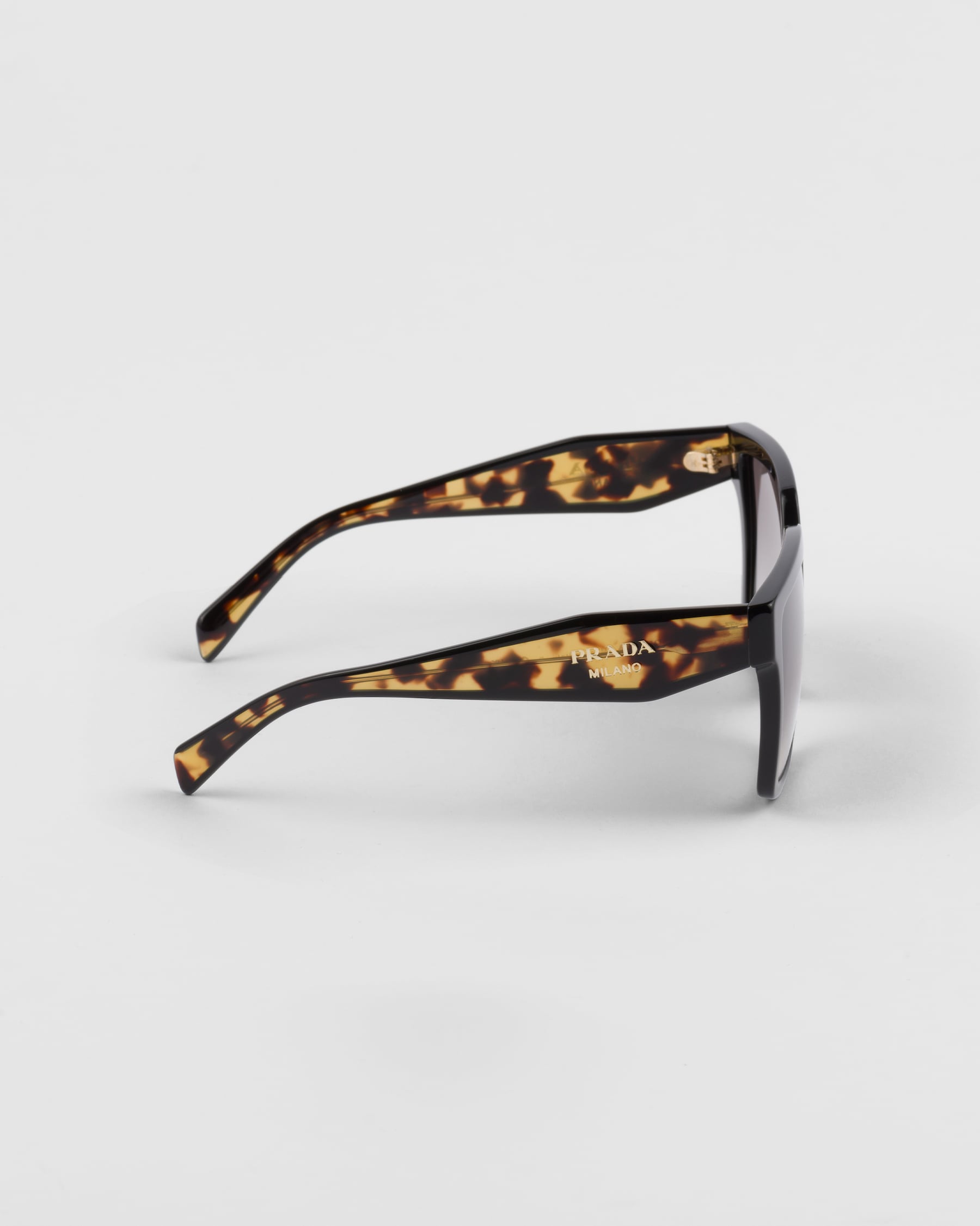 PRADA Grey Shimmer Acetate Sunglasses
