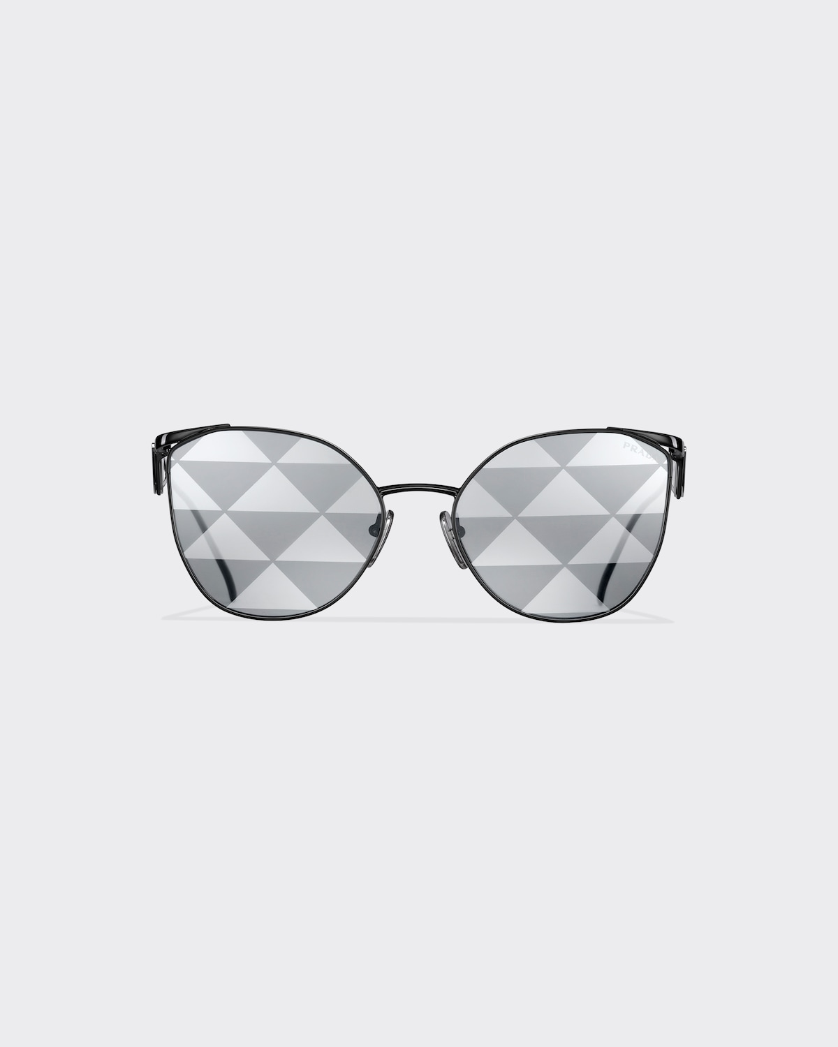 Black Triangle Lenses Sunglasses With Triangle Logo PRADA