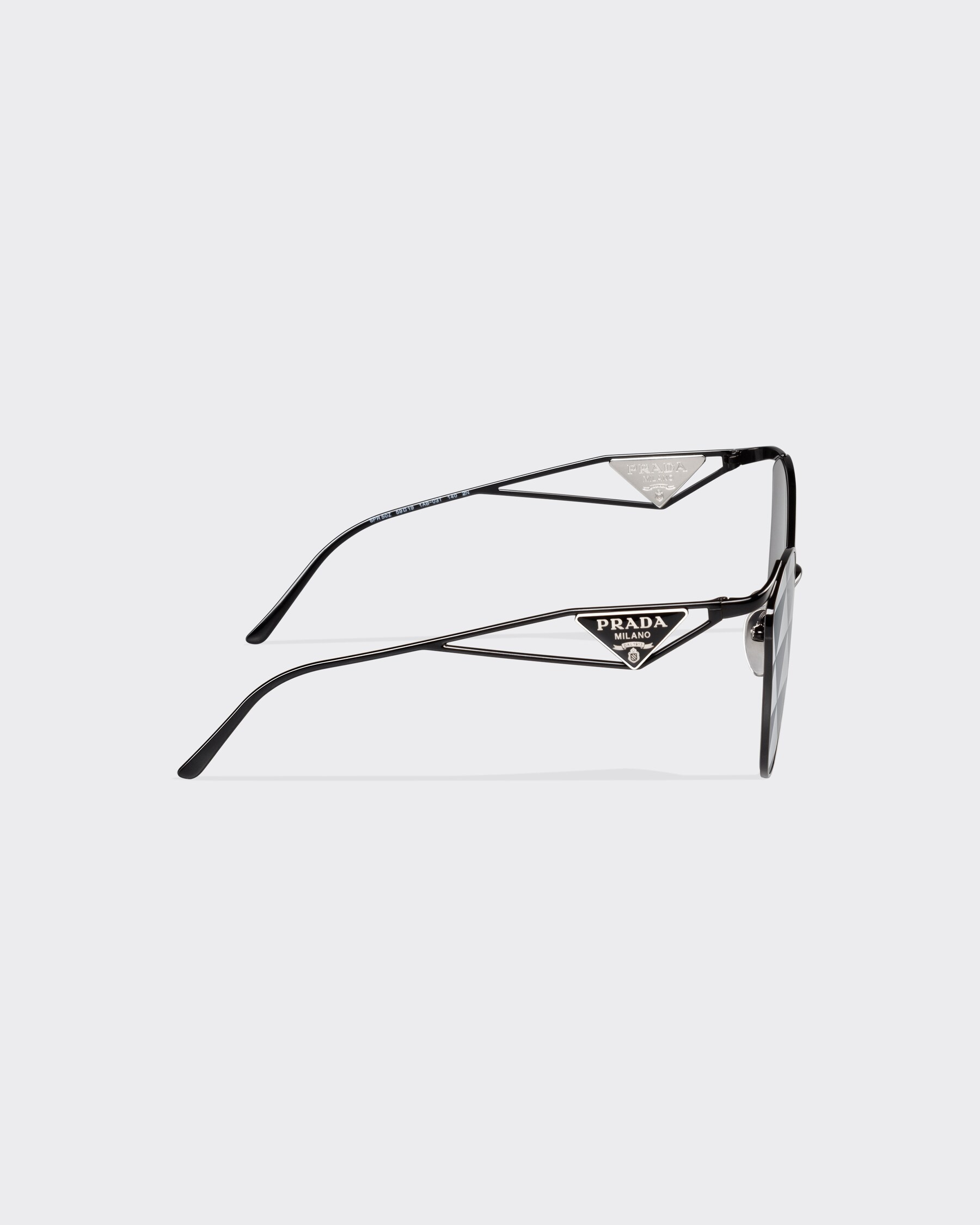 Black Triangle Lenses Sunglasses With Triangle Logo PRADA