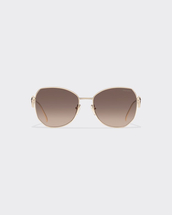 Gradient Smoky Gray Lenses Sunglasses with triangle logo | PRADA
