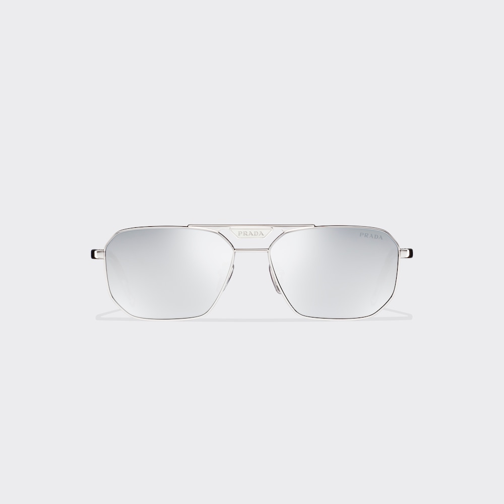 Dark Chrome Lenses Prada Eyewear Collection sunglasses | Prada