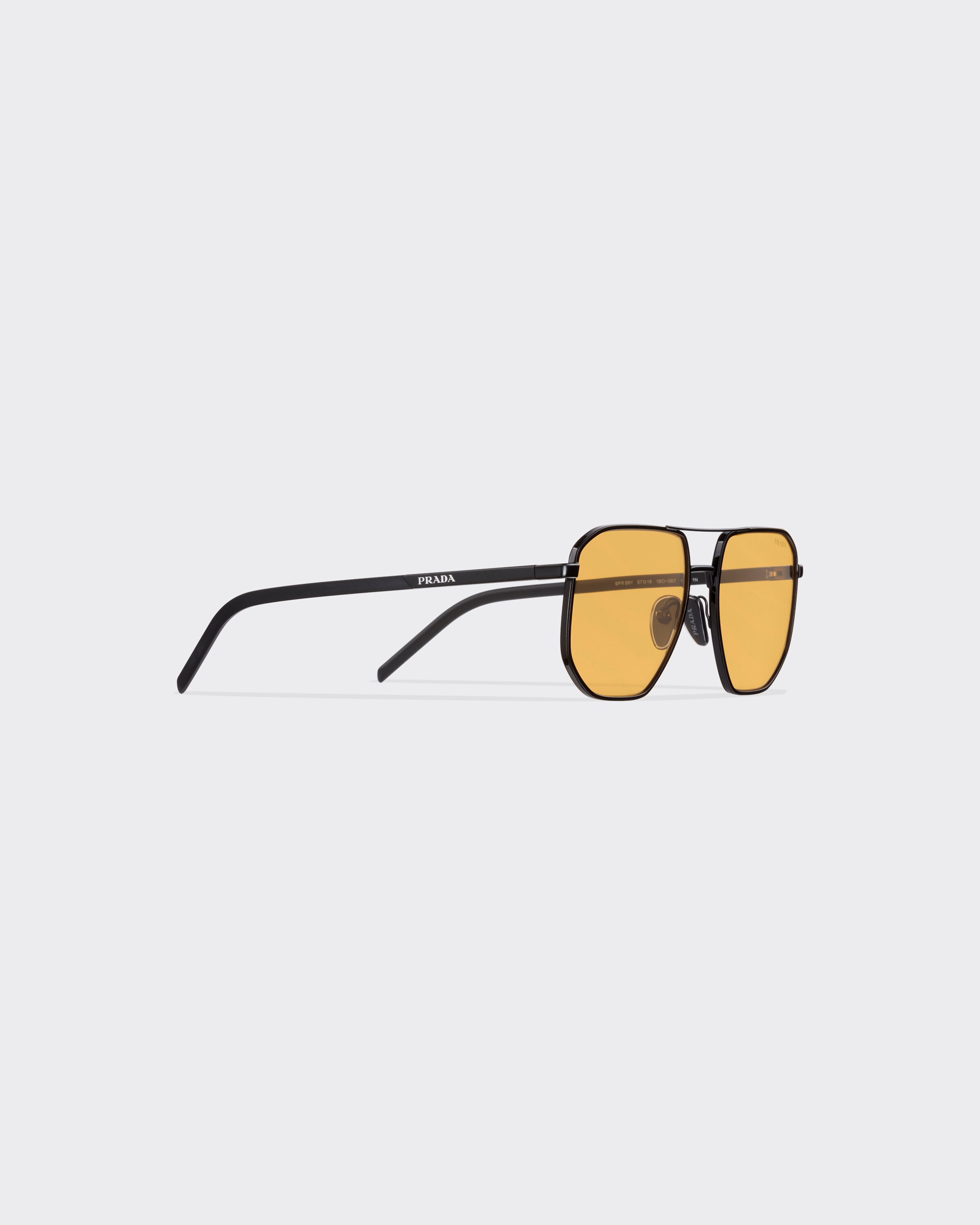 Ochre Lenses Sunglasses With Prada Logo PRADA