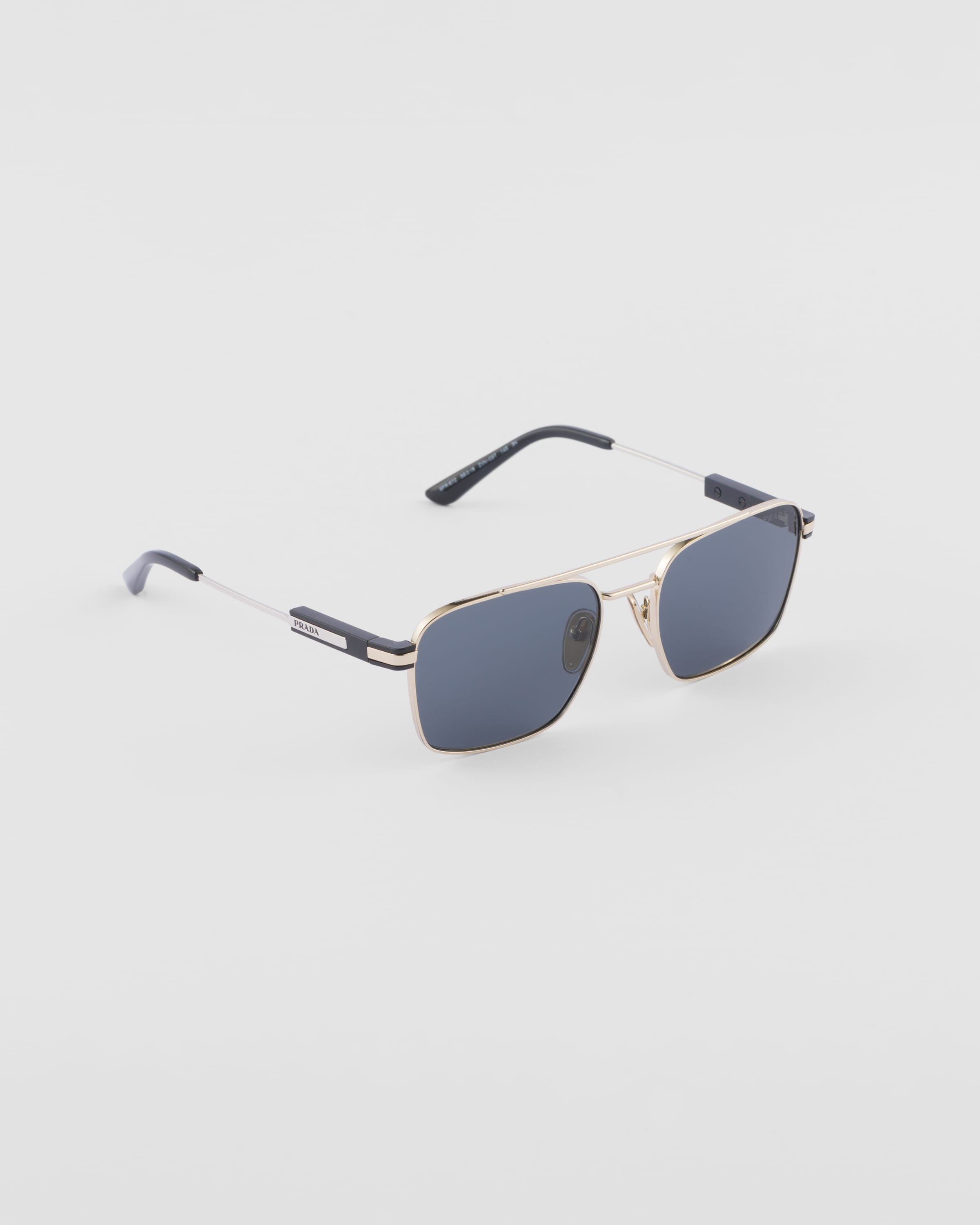 Graphite Lenses Sunglasses With Iconic Metal Plaque | PRADA