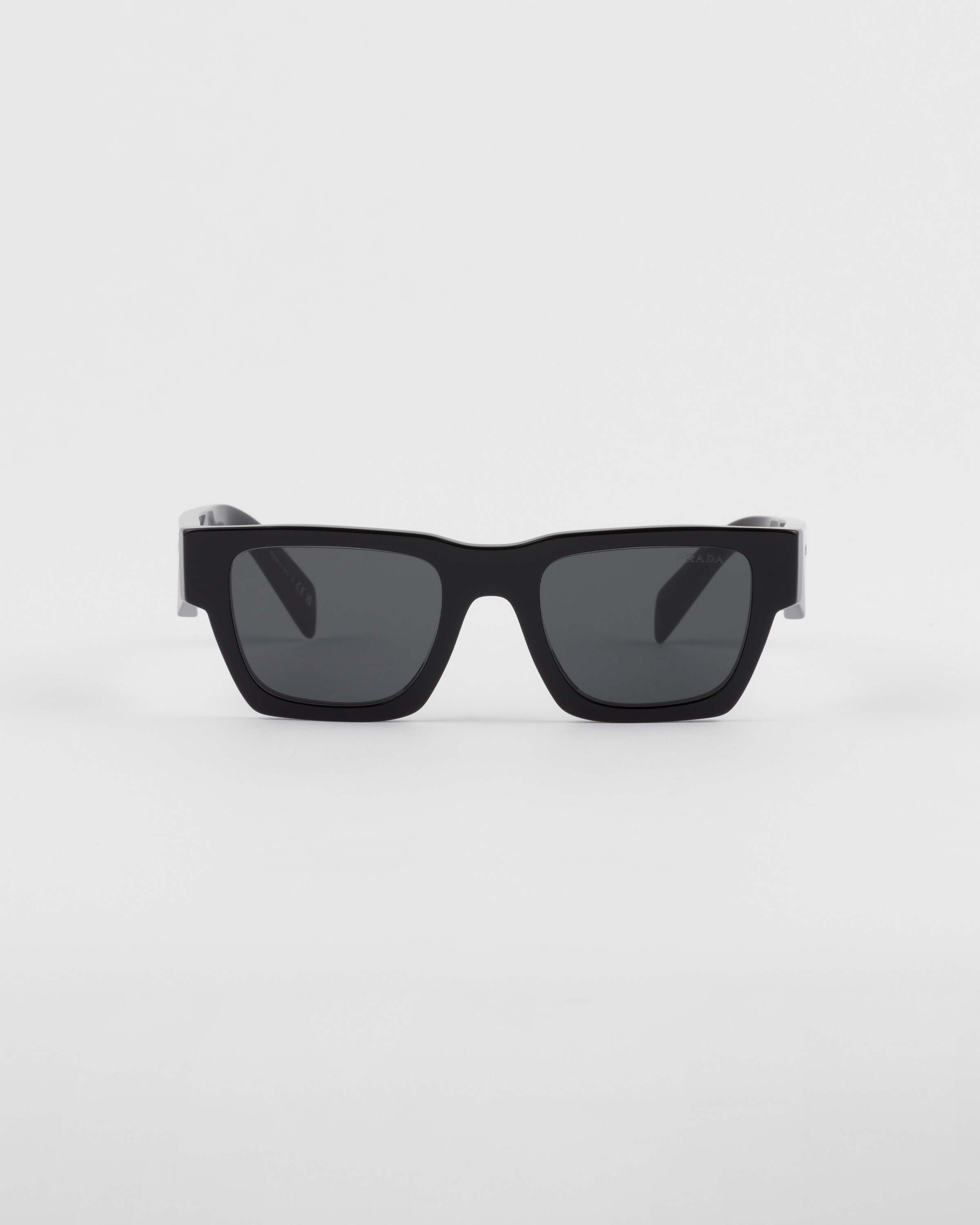 Prada Square-frame Logo-engraved Sunglasses In Slate Gray Lenses