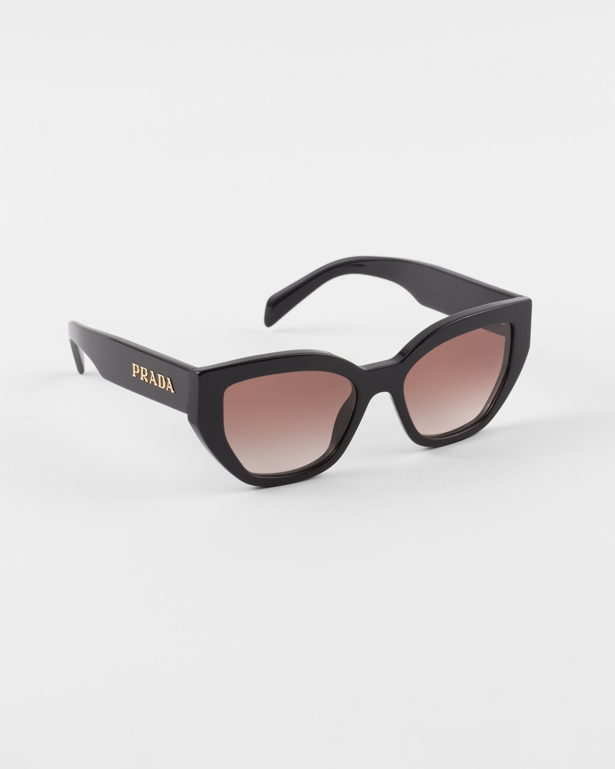 Opaque Gradient Dark Brown Lenses Sunglasses with Prada logo