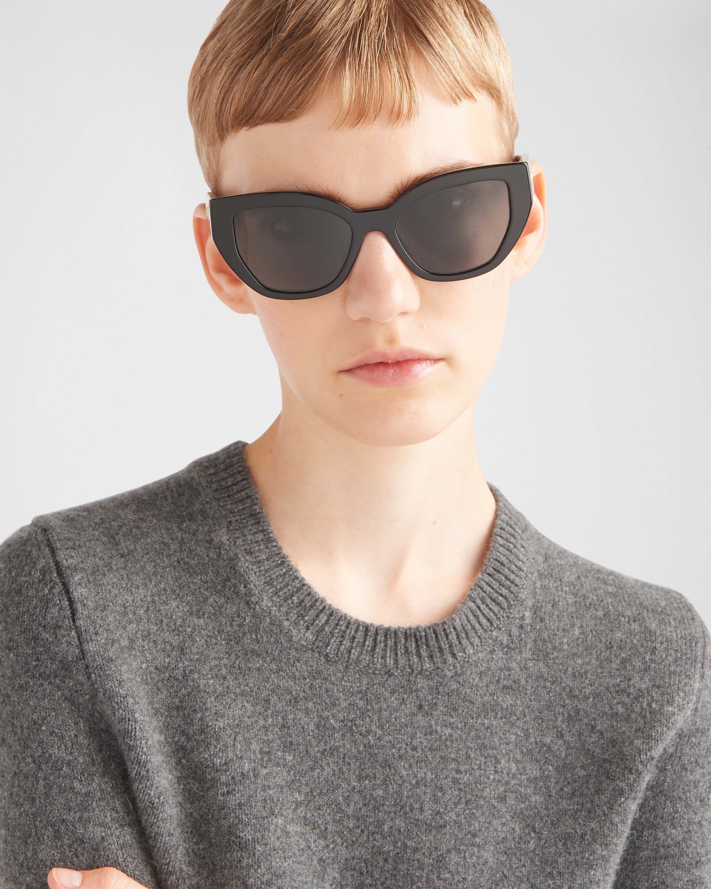 Slate Gray Lenses Sunglasses With Prada Logo | PRADA - Canada