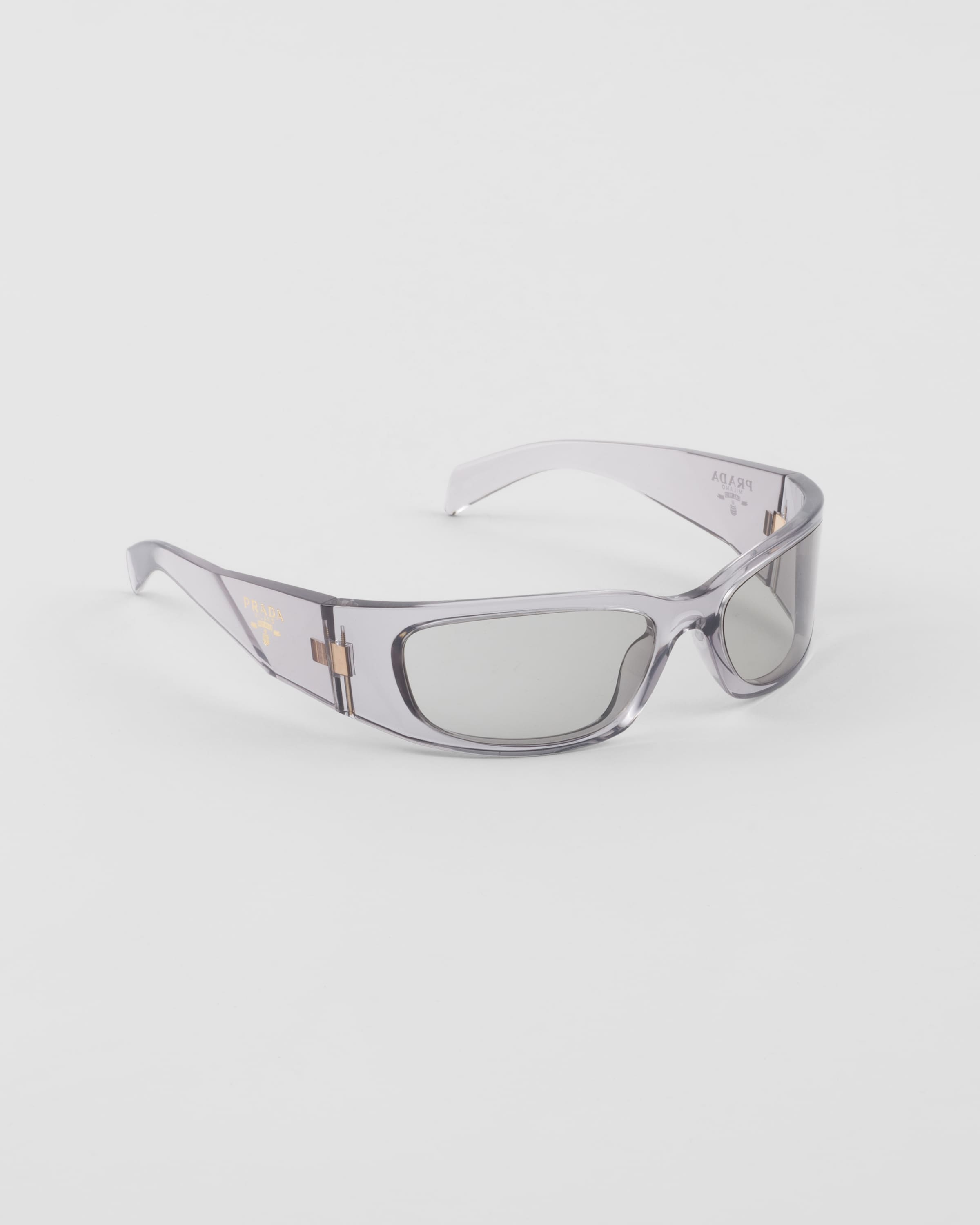 Prada PR 08ZV 18S1O1 Transparent Asphalt Grey メガネ