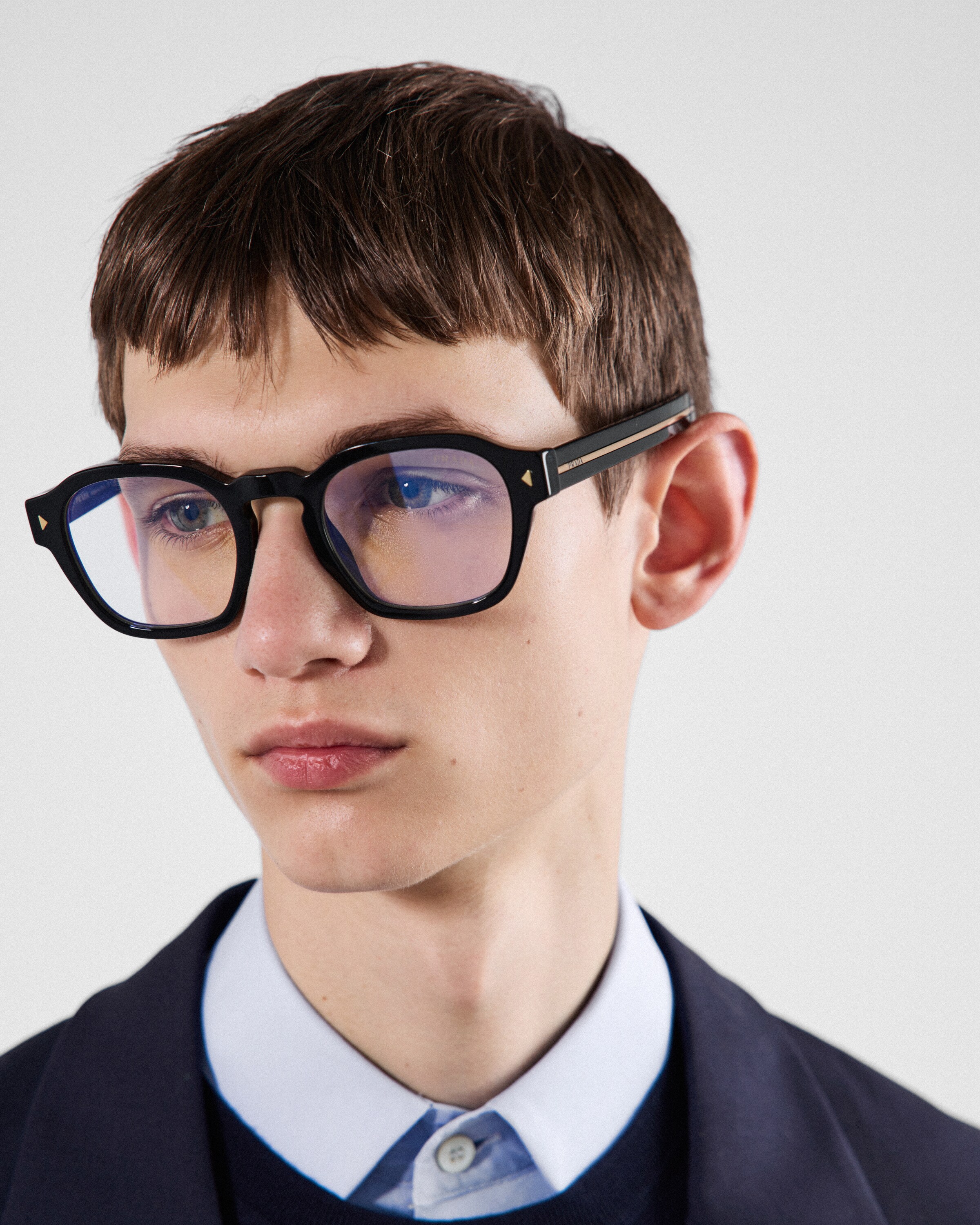 Prada Sunglasses With The Iconic Metal Plaque In Crystal Lenses