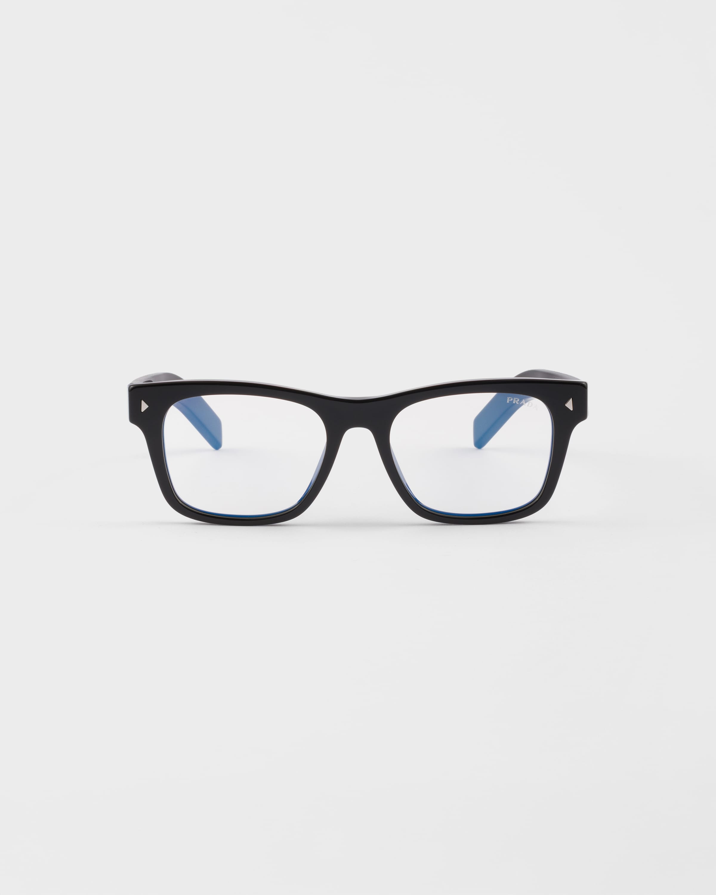 Prada Lunettes De Soleil Avec Plaque En Métal Iconique, Homme, Verres Transparents