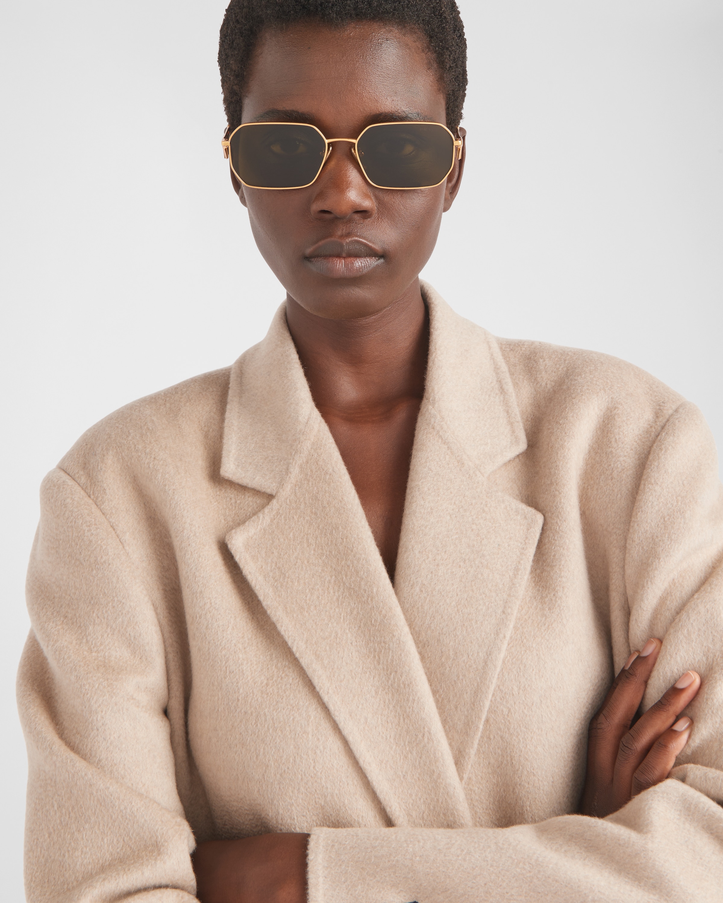 Loden Lenses Sunglasses with triangle logo | PRADA