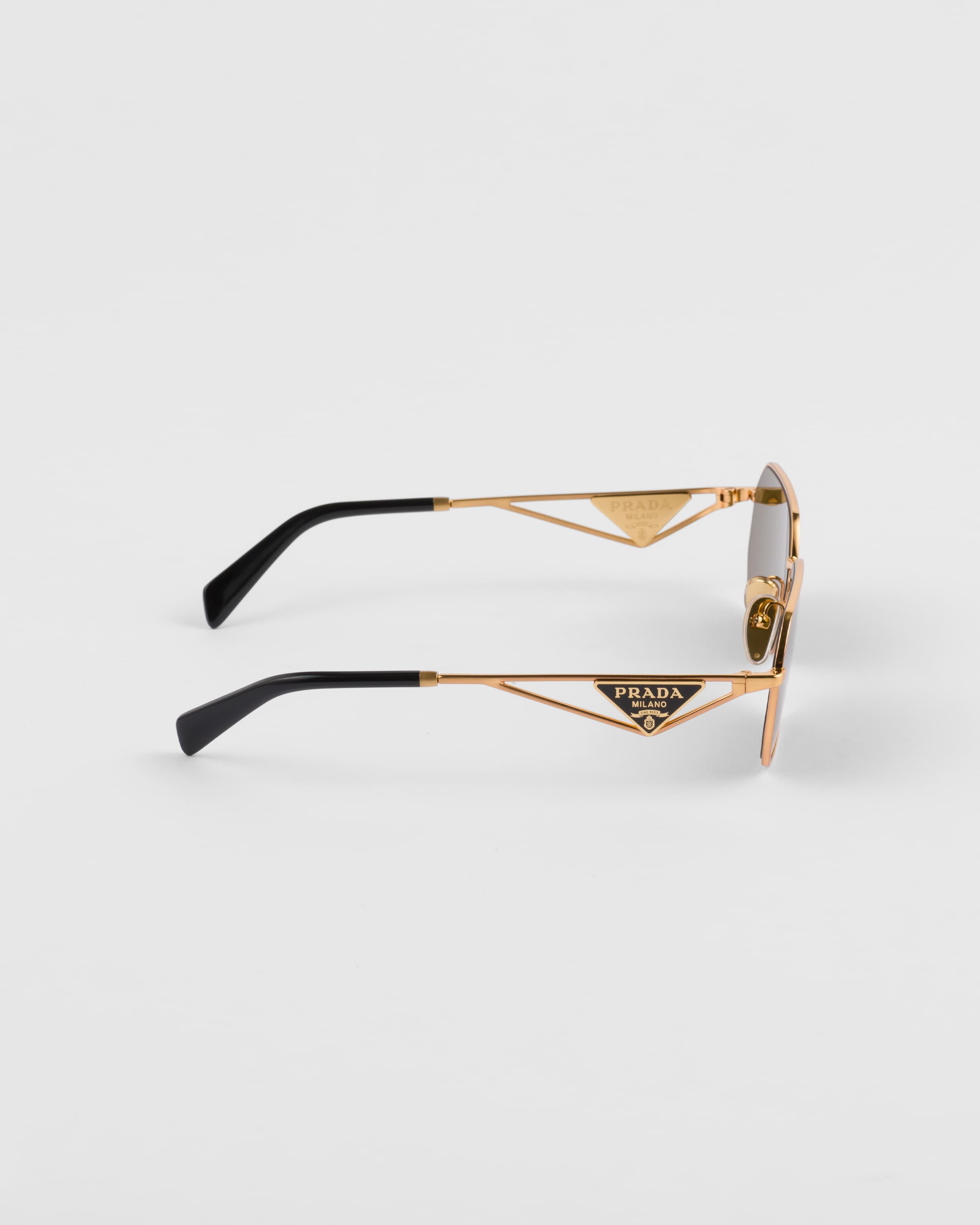 Loden Lenses Sunglasses With Triangle Logo | PRADA