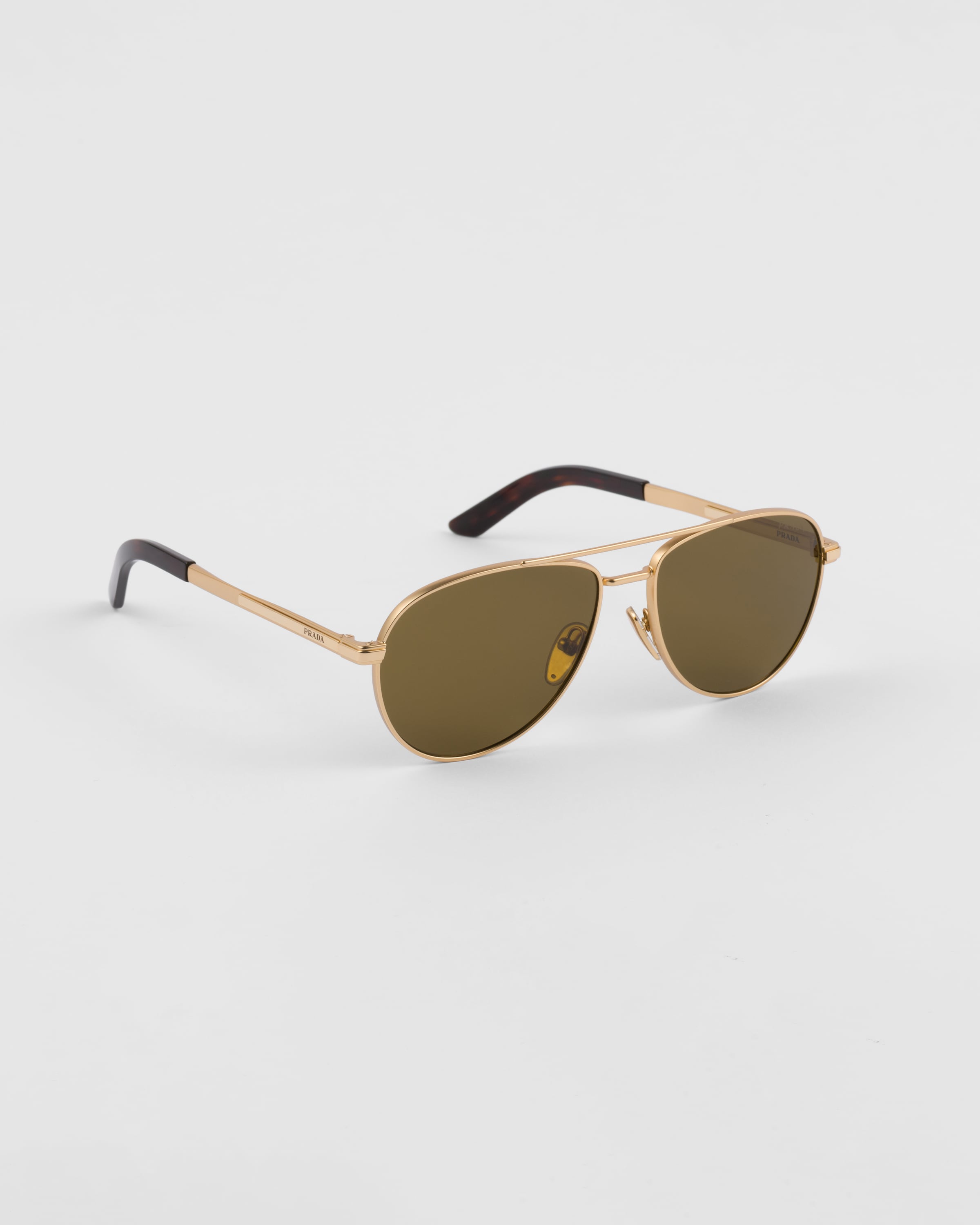 Loden Lenses Sunglasses With Iconic Metal Plaque PRADA